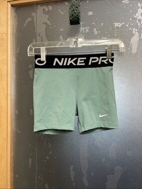 Nike Light Teal Performance Compression Shorts with Black Waistband (Nike Pros)